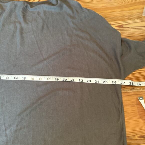 Garnet Hill Sweater Top Women’s LG Gray Silk Blend Lagenlook Oversized Dolman - Picture 8 of 11